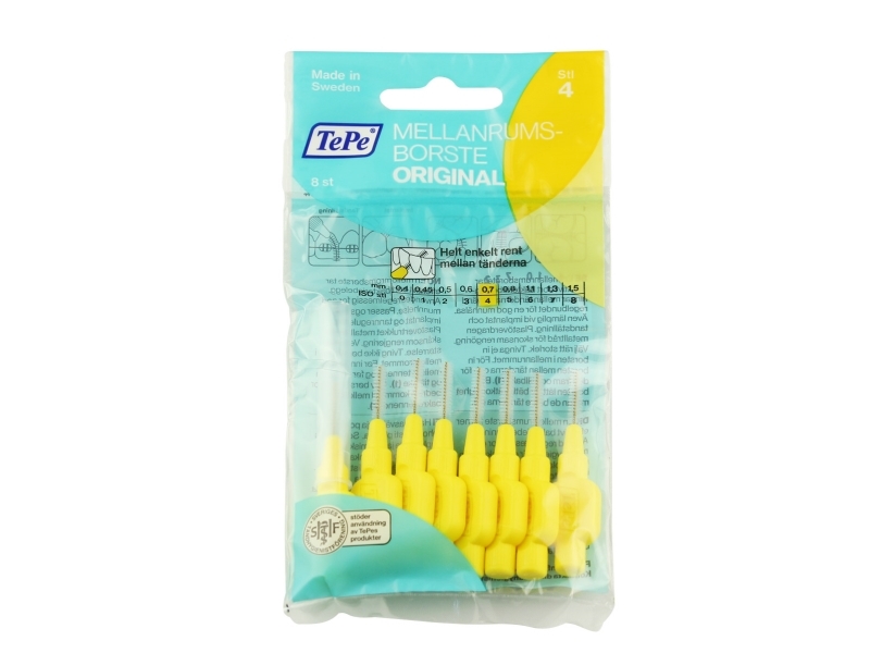TePe Mellanrumsborste Original 0,7 mm Gul 8 st