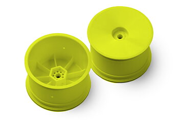 2 & 4WD bakfälg Aerodisk 12mm Hex IFMAR Hårda  Gula (2)