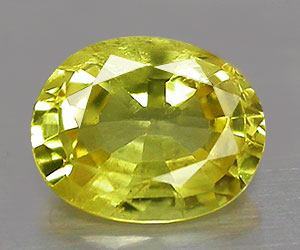 0.38 ct mycket tjusig 4.9x3.9 mm oval naturlig gul safir ädelsten - 3
