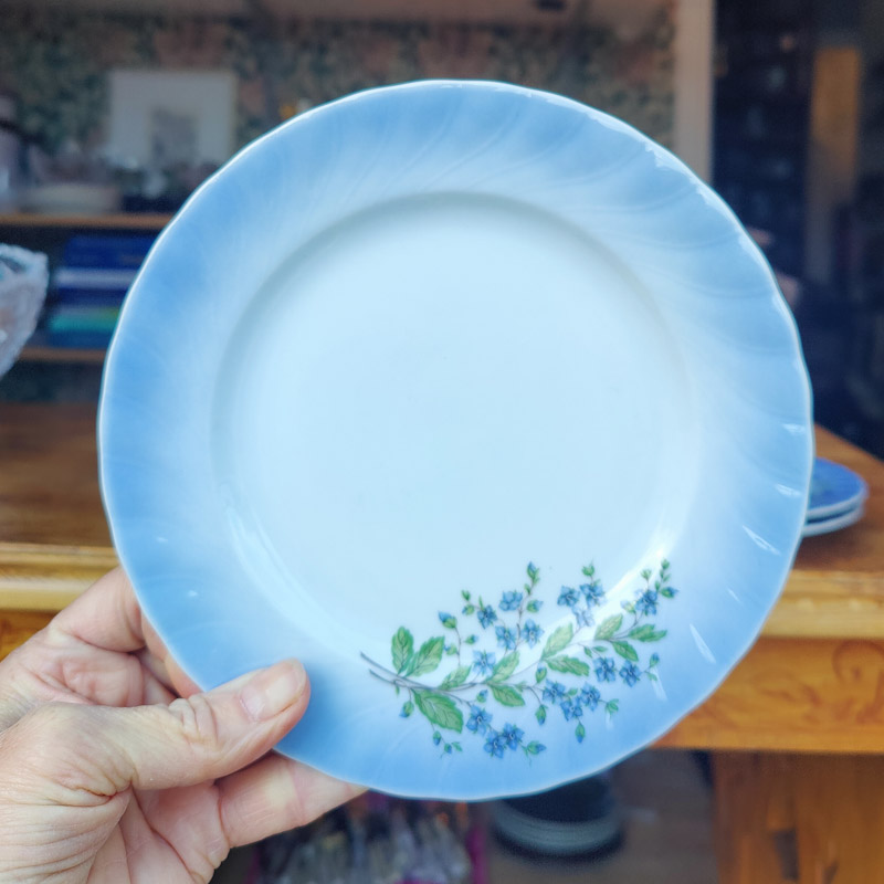 Sveriges Blå Blommor assiett nr 5, 17 cm från Christineholm