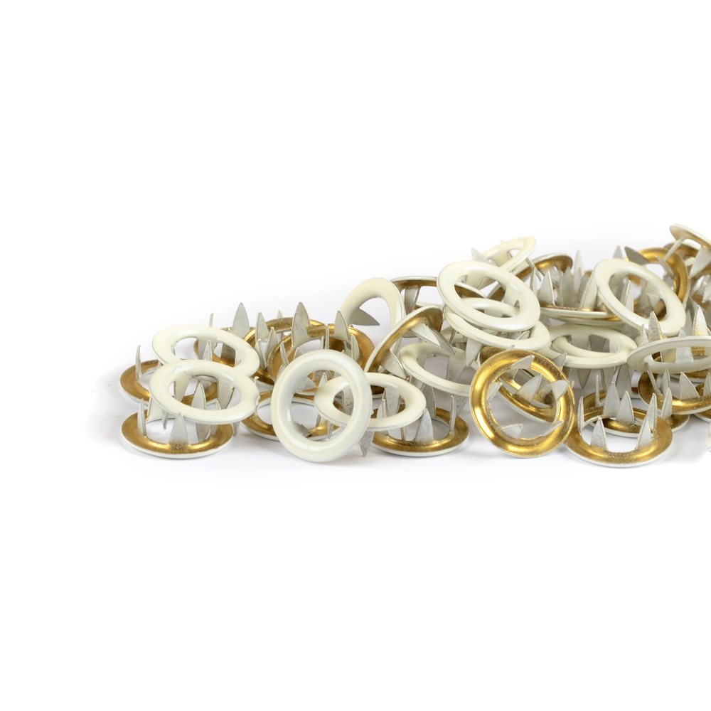METAL PRONG SNAPS - OFF WHITE