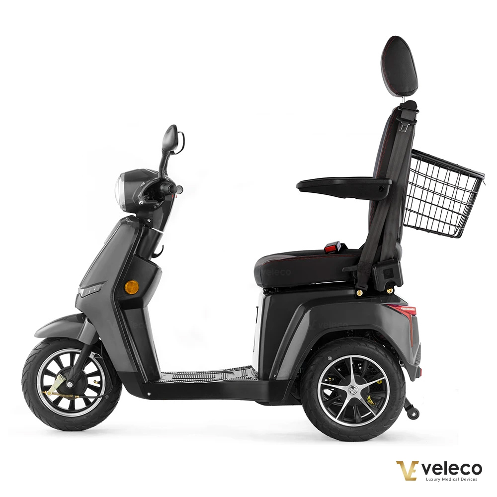 Promenadscooter med Kaptensäte Turris Grå Från Sidan