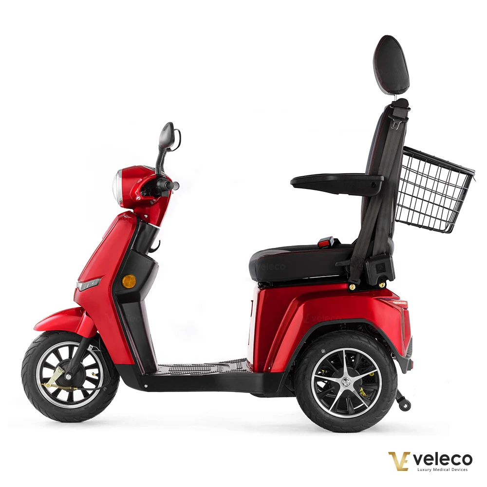 Promenadscooter med Kaptensäte Turris Röd Sidan