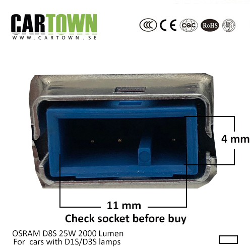 Xenon D8S Osram Xenarc® (1st)  25W 2000Lum - 4