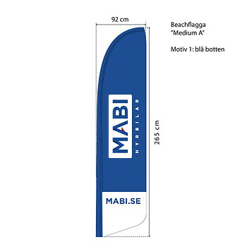 Beachflag blå botten