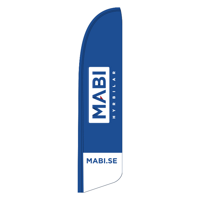 Beachflagga XL - Blå med logo