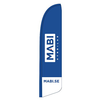 Beachflagga XL - Blå med logo