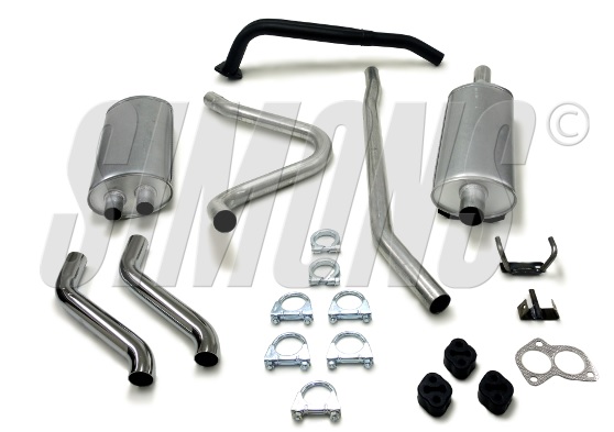 AVGASSYSTEM CLASSIC  med FRAMRÖR VOLVO  P1800 1966-