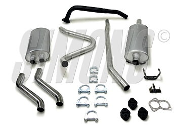 AVGASSYSTEM CLASSIC  med FRAMRÖR VOLVO  P1800 1966-