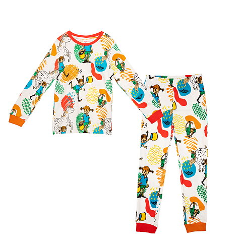 Pippi   happy pajamas white