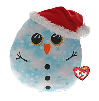 TY Squishy Beanies FLECK - Blå Snögubbe 35cm