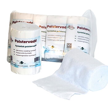 VetProvide synthetische Polsterwatte 10cm x 3m im 4er-Pack mit offener Rolle.