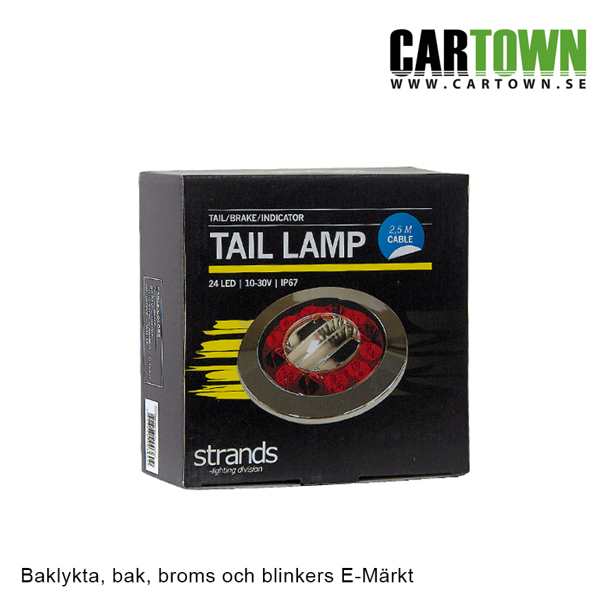 Baklykta 3-funktioner Red Eye LED 10-30V - 2
