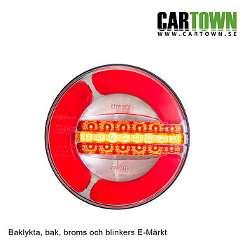 Baklykta 3-funktioner Slim LED 12-24V