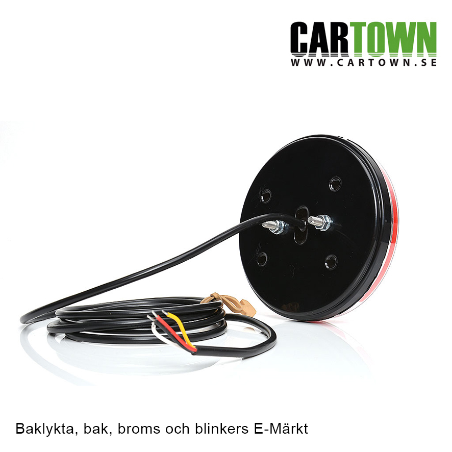 Baklykta 3-funktioner Slim LED 12-24V - 2