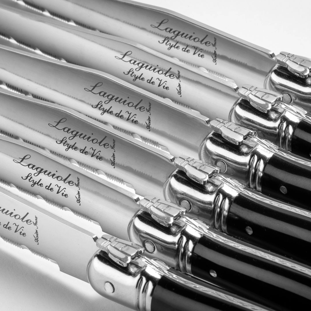 Laguiole Grillknivar Svart 6 Stycken - 4