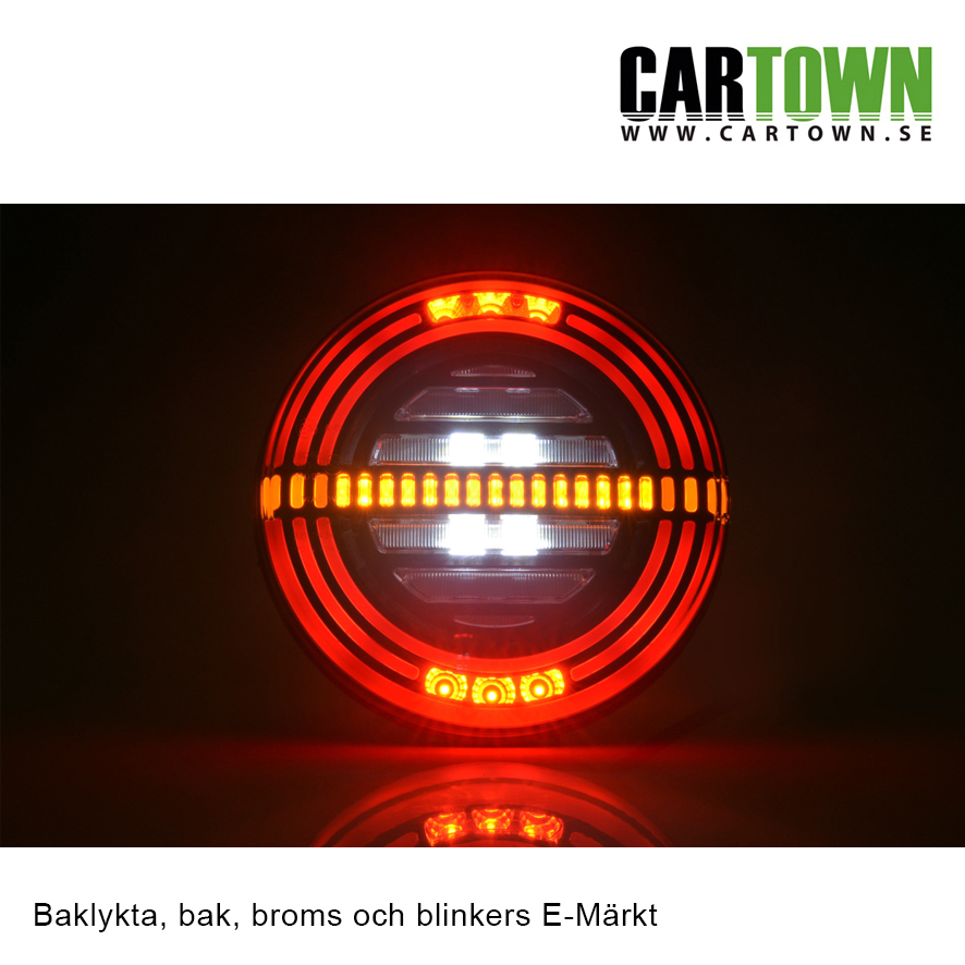 Baklykta 5-funktioner Slim LED 12-24V - 4