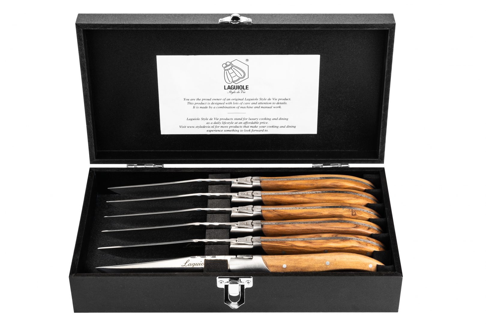 Laguiole Grillknivar Olivträ 6 Stycken