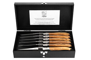 Laguiole Grillknivar Olivträ 6 Stycken