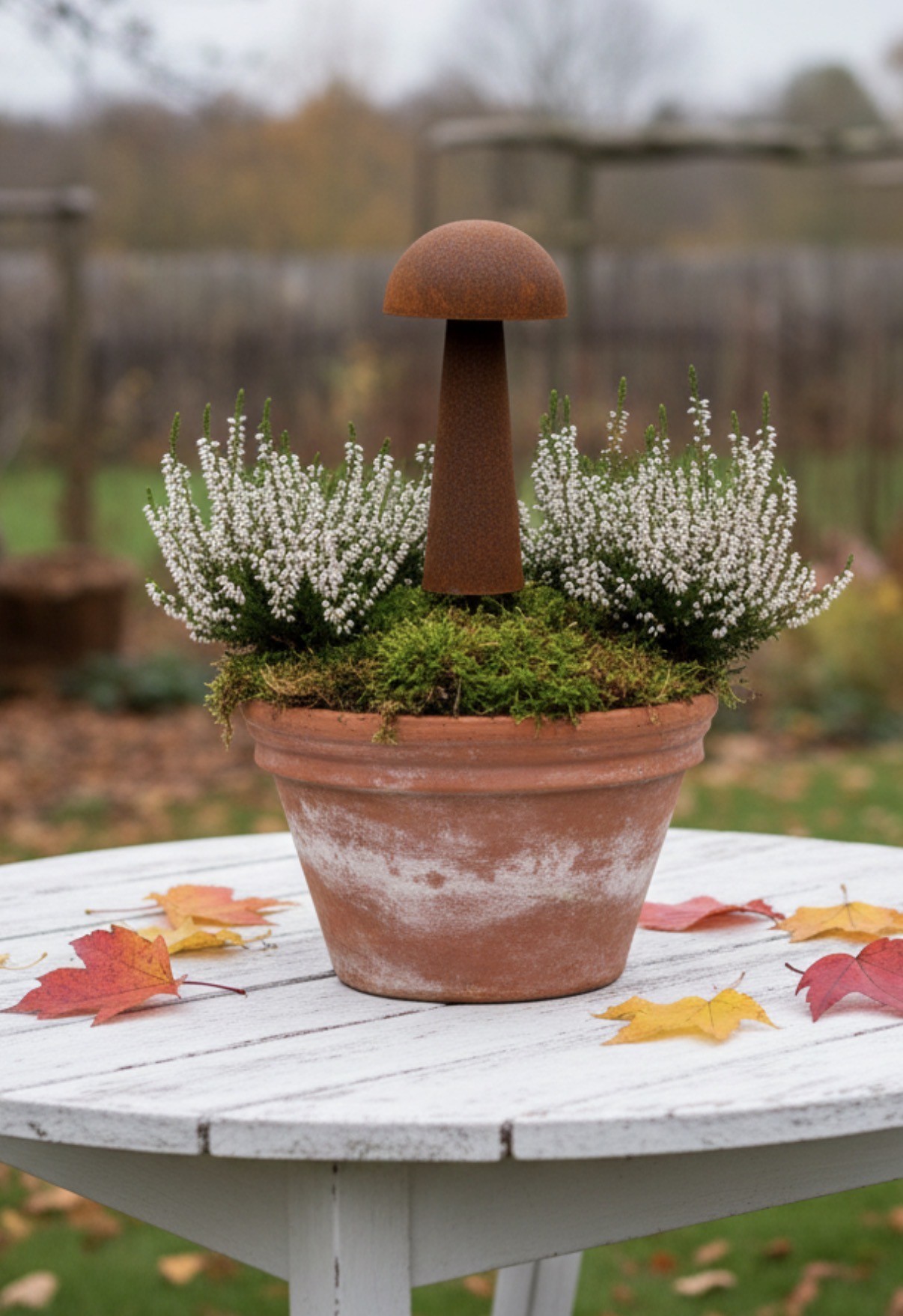 Mushroom on a stick - Stick - Flower stick - 28x9 cm - 1 piece - 2