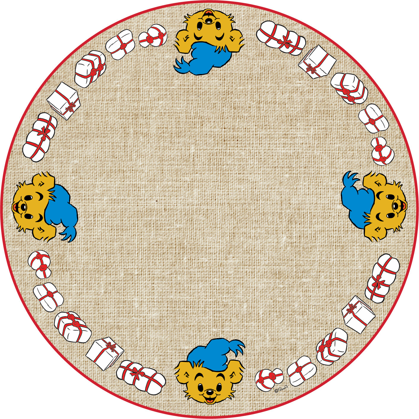Julgransmatta Bamse Ø60cm