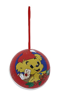 Julgranskula Papper 8cm, Bamse