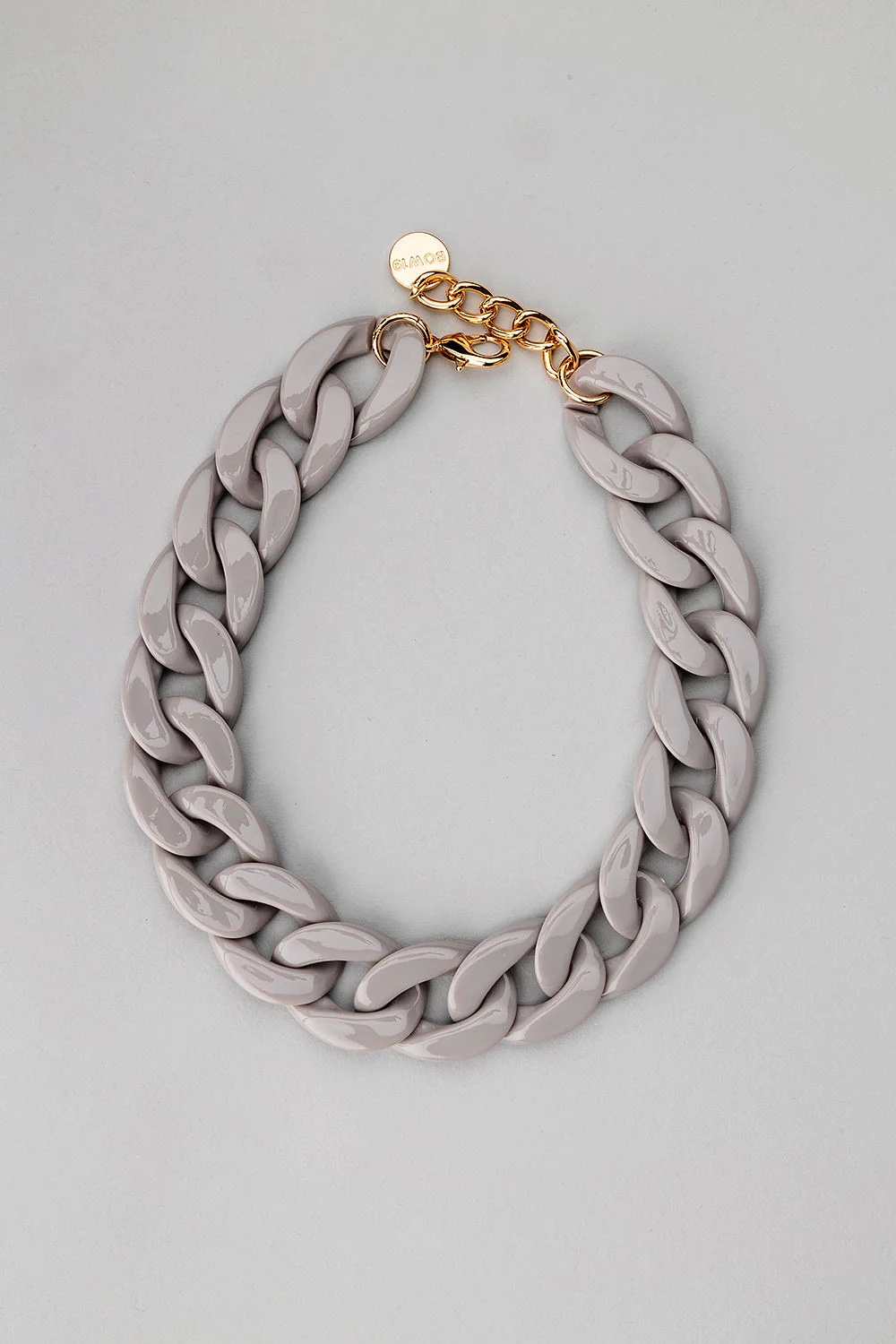 Bow 19 - Big Chain Necklace Soft Grey