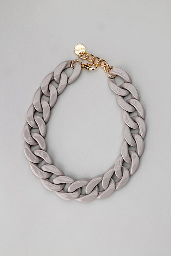 Bow 19 - Big Chain Necklace Soft Grey