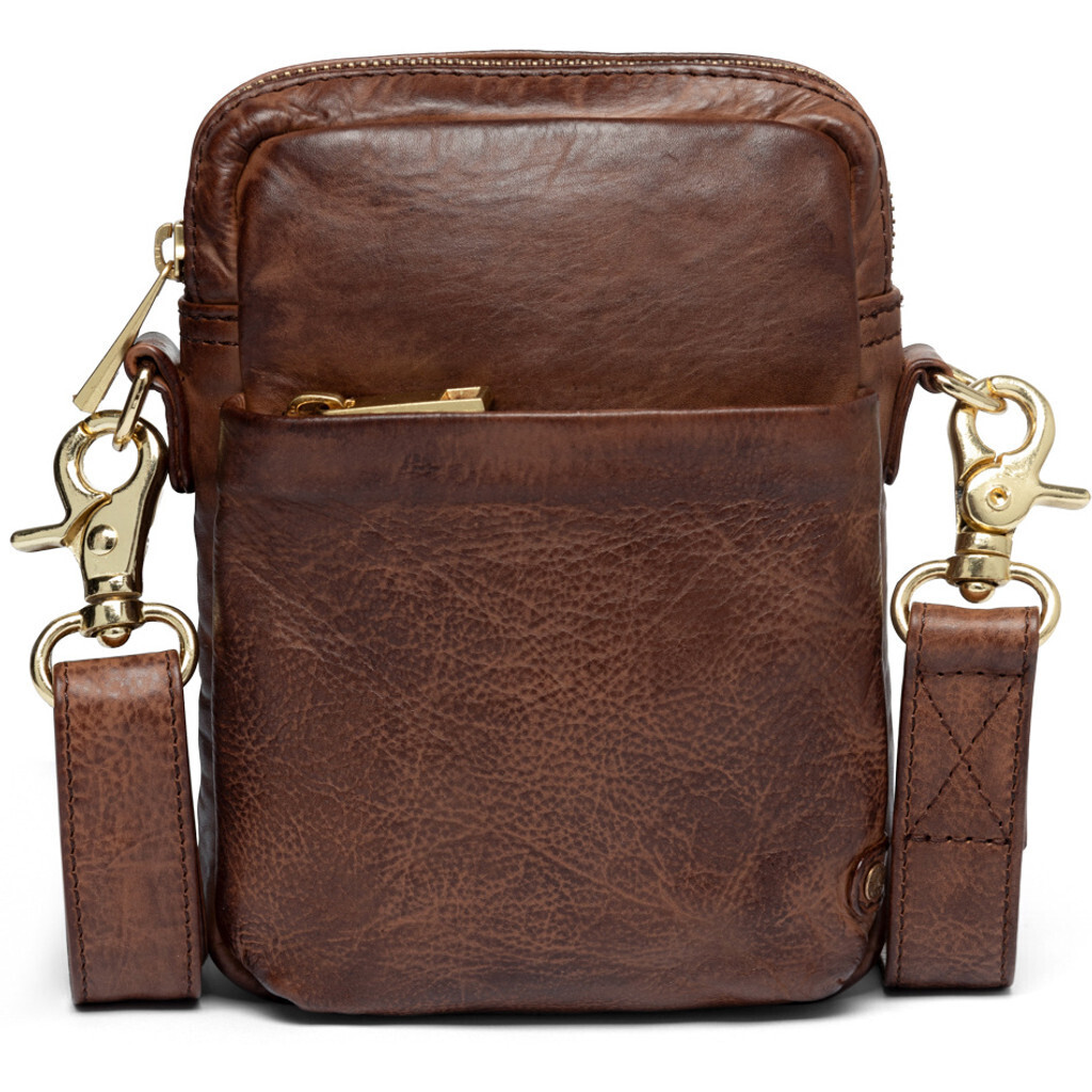 Mobil bag - brandy/gold