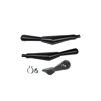 Exhaust oldtimer (made in EU) megaphone uni. 28 mm black Jamarcol
