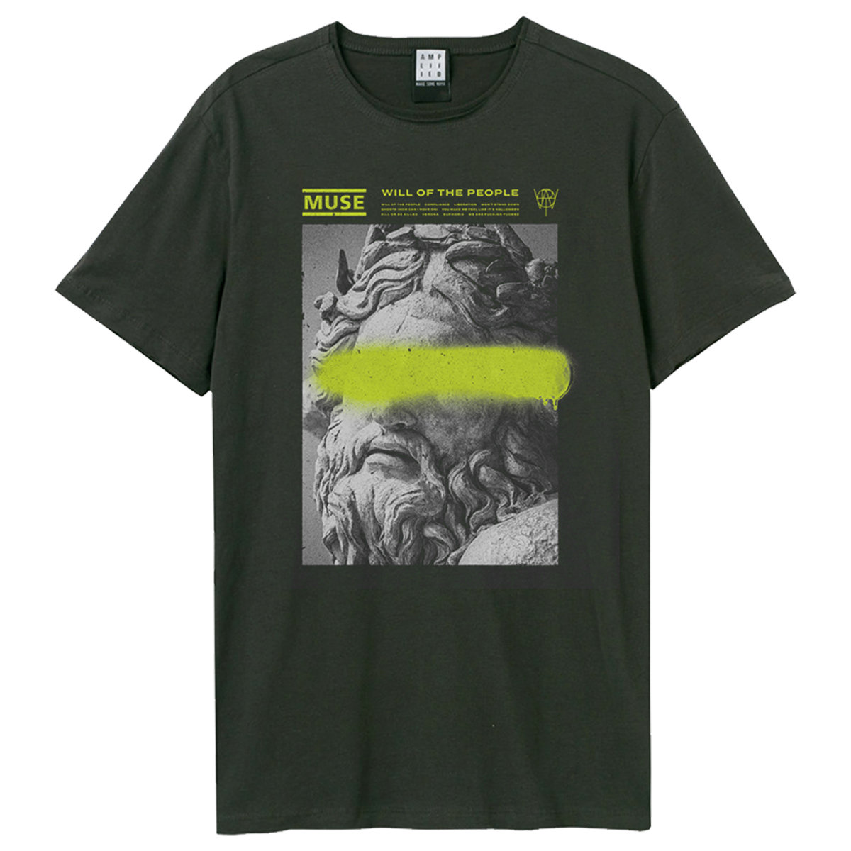 Muse Graffiti  Amplified Vintage Charcoal T-Shirt