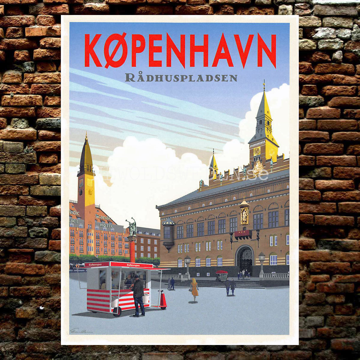 RÅDHUSPLADSEN KØBENHAVN - Vykort 13 x 18 cm - ThomasO - 554 - 2