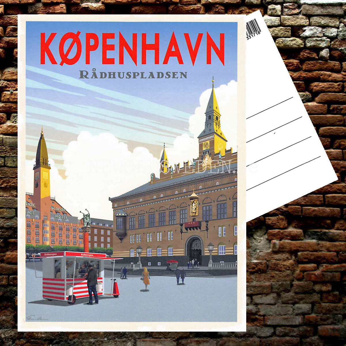 RÅDHUSPLADSEN KØBENHAVN - Vykort 13 x 18 cm - ThomasO - 554 - 3