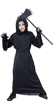 MASKERADDRÄKT BARN REAPER KÅPA