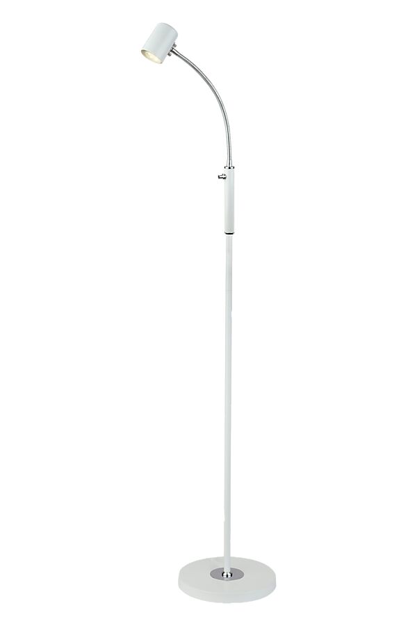 BALDER golvlampa 1:a, vit/krom - Aneta Lighting