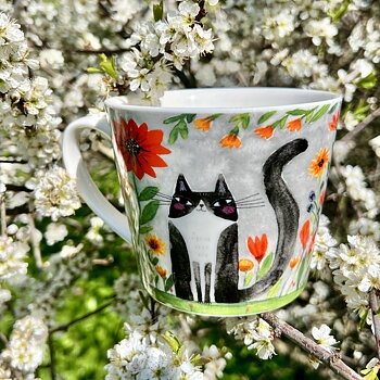 Cat Meadow - Jumbomugg (The Art Gallery)