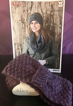 Garnkit till pannband  i alpakkagarn.