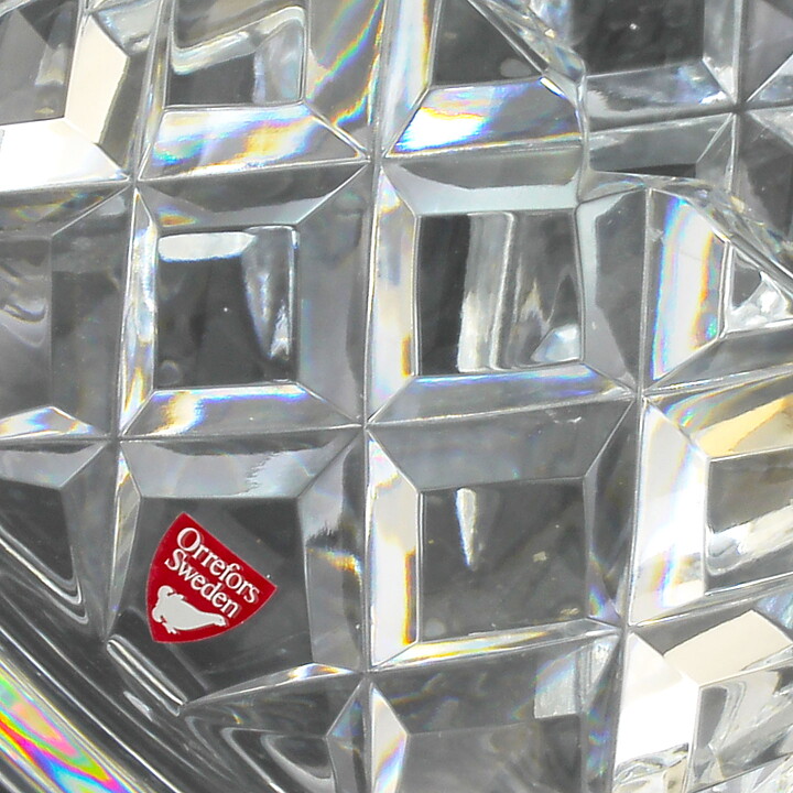 Gunnar Cyrén (Sofiero 1960) Clear Bowl with Grid Relief 15 cm