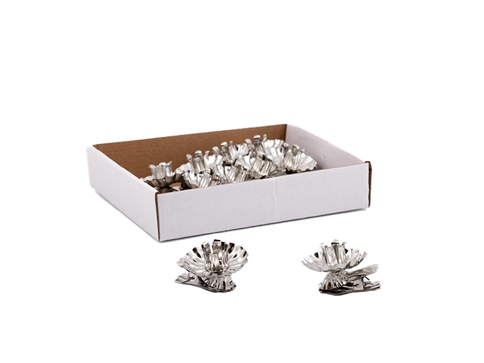 Julgransljushållare  Silver Set om 10 st