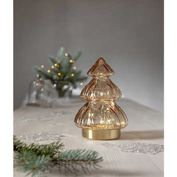 Glasdekoration Gran - Beige