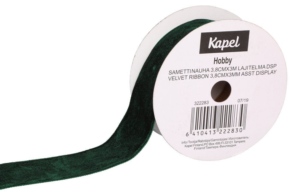 Sammetsband 3,8 cm x 3 m, olika färger - 5