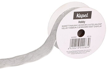Sammetsband 3,8 cm x 3 m, olika färger