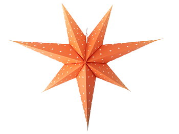 Julstjärna orange-röd för fönster, retro färg