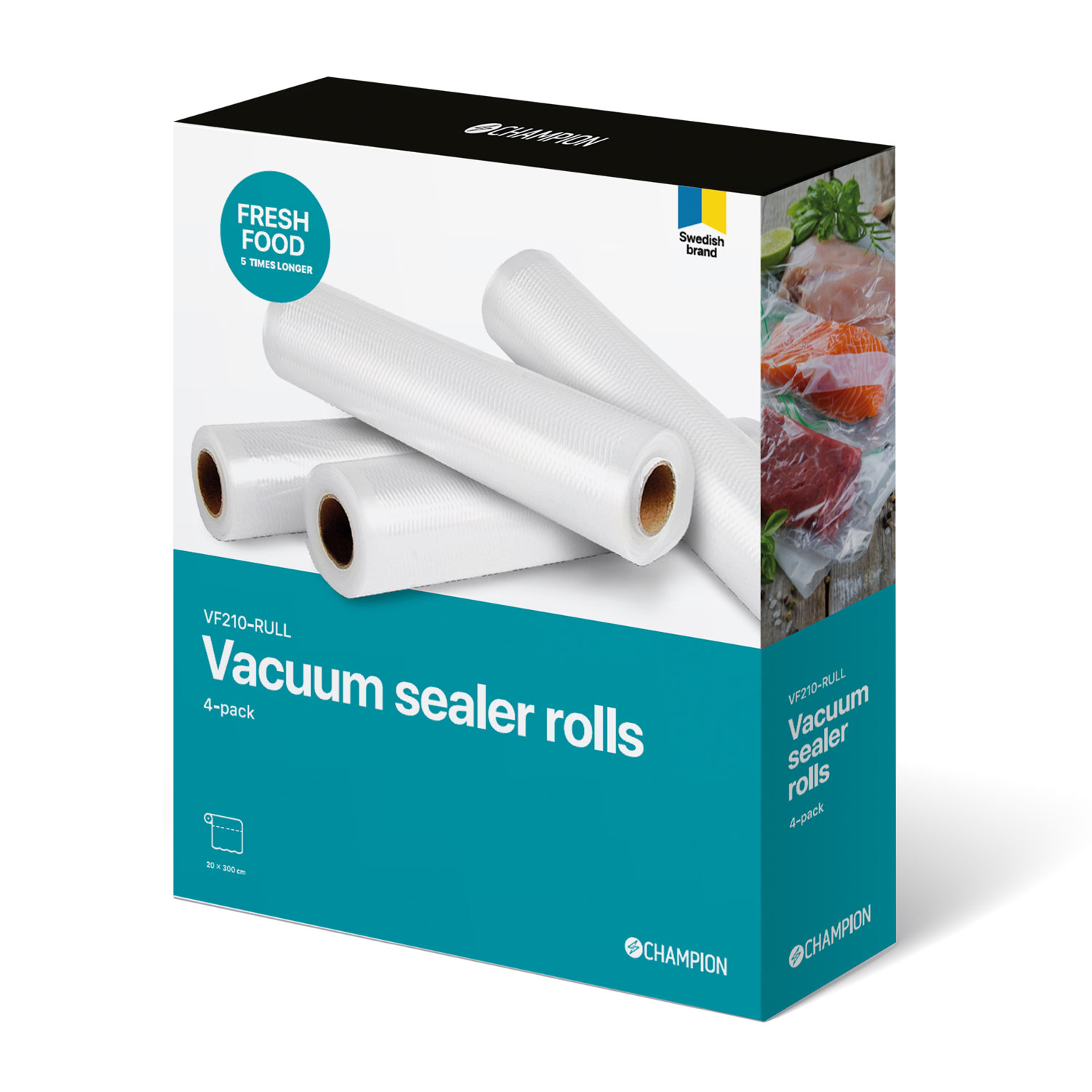 Rullplast 20*300cm 4-pack