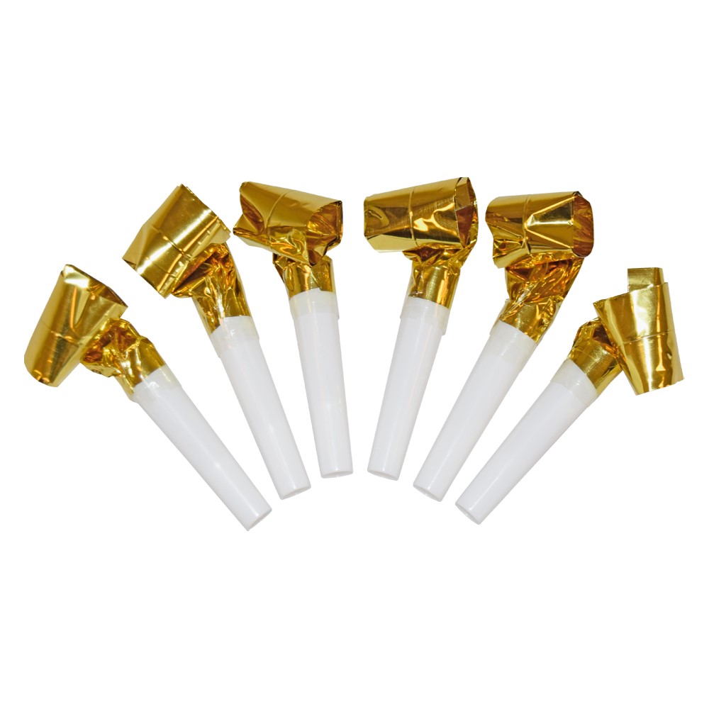 Partyvisslor 6-pack Guld