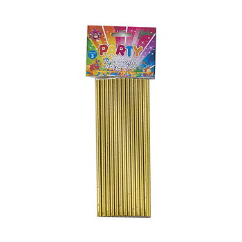 Papperssugrör guld 24-pack