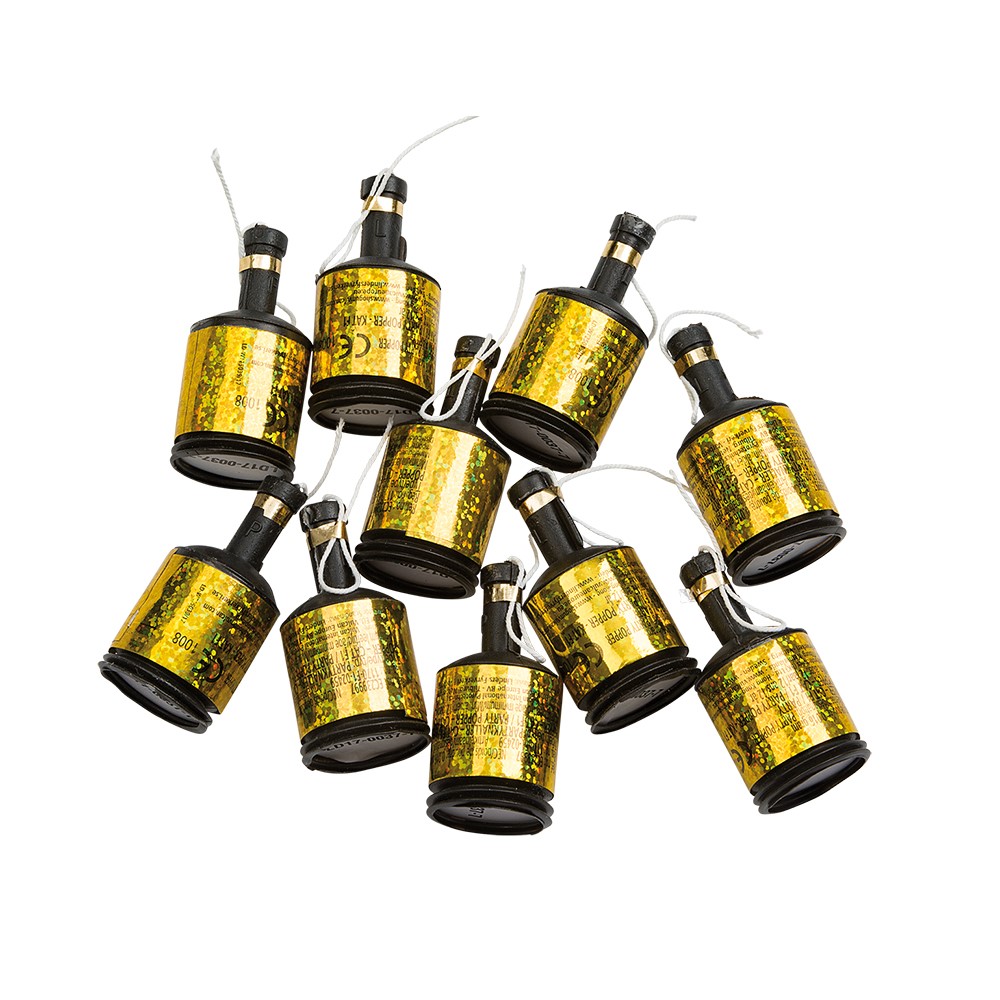 Partypoppers guld 8-pack