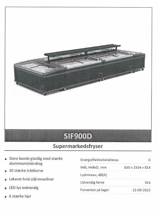 Frysbox / kylbox exponering  SIF600C, 600 liter