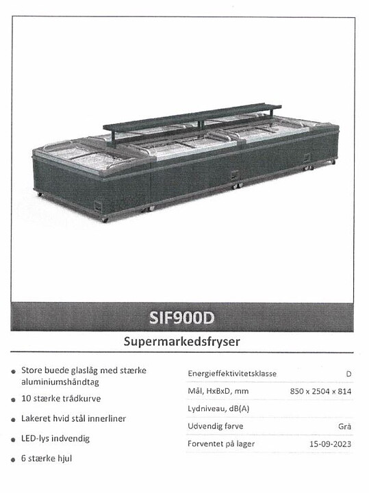 Frysbox / kylbox exponering  SIF600C, 600 liter