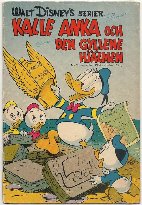 Walt Disney's Serier 1954 Nr 9 GD Namnteckning